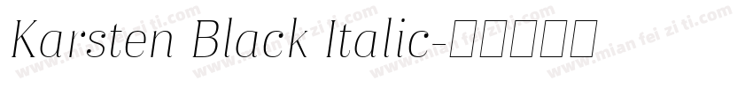 Karsten Black Italic字体转换
